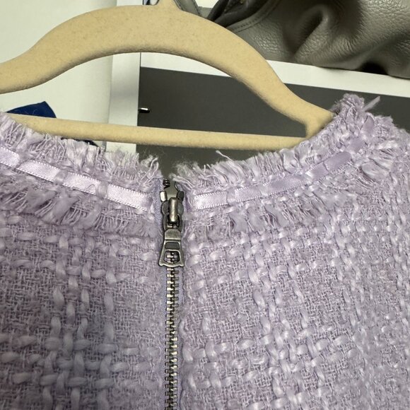 Alice + Olivia Lilac Tweed Shift Dress – Size 4 – NWT $350 - Picture 3 of 5